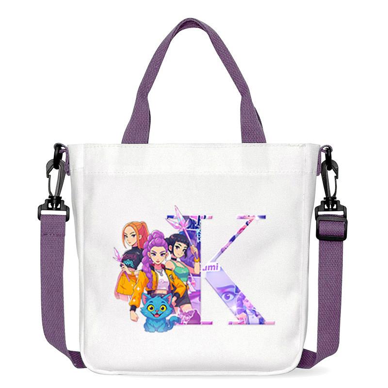Kids Girls Sajaboys Rumi Mira Zoey Printed Student Lightweight Crossbody Bag Casual Canvas Shoulder Bags