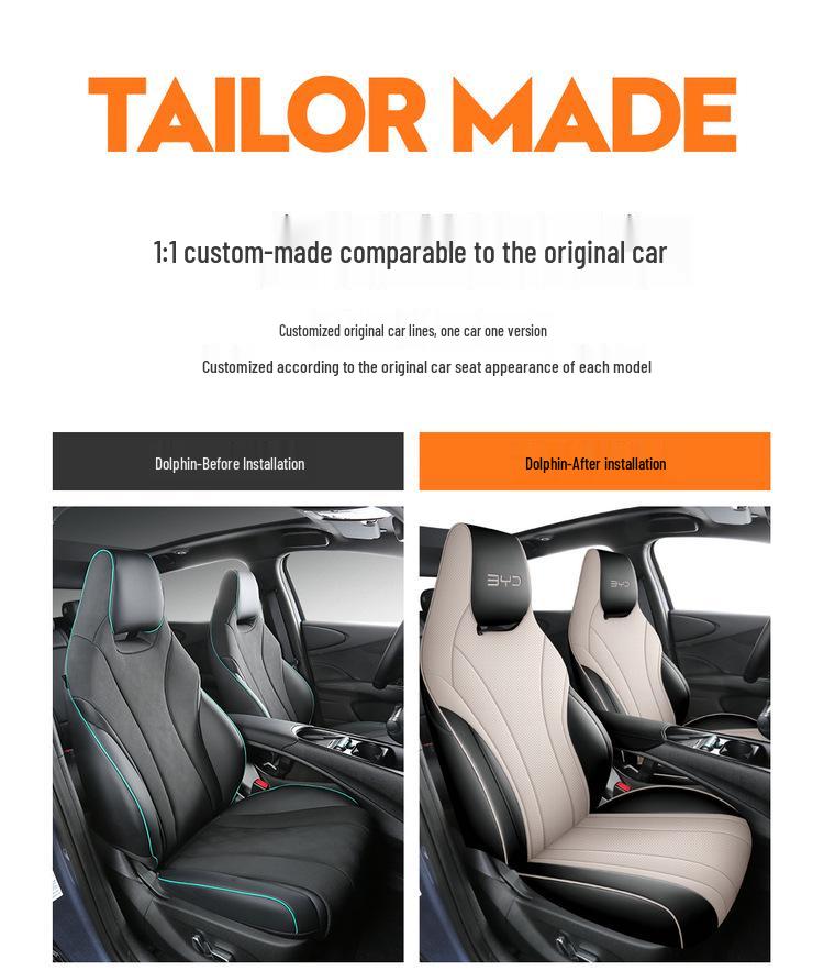 Dolphin Leather Car Seat Cushion for Left & Right-Hand Drive