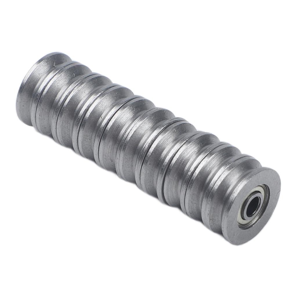 10PCS Carbon Steel V623ZZ Groove Round Bottom Track Pulley Bearings Sliding Rollers for Photography and Fitness