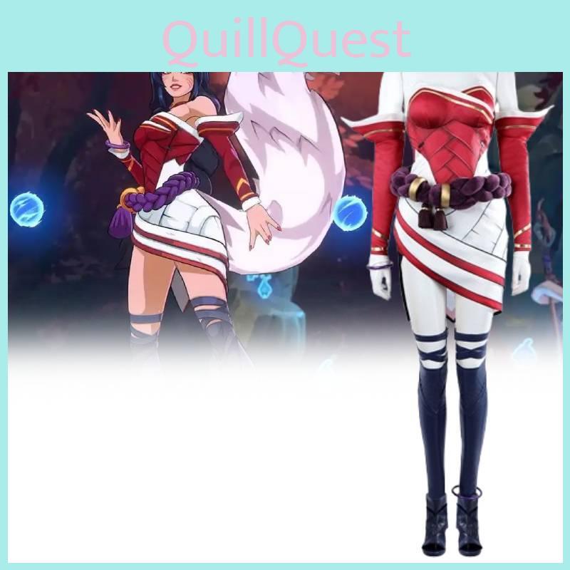 Cosplay Ahri Costume Anime Dress Halloween Roleplay Gifts Performance Stage