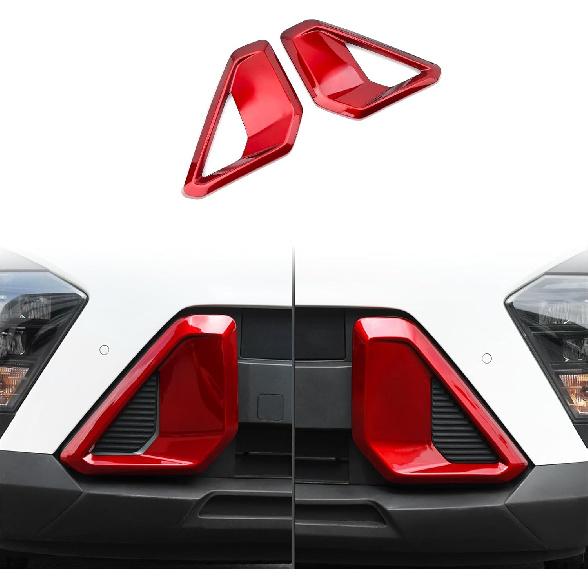 ABS Front Bumper Side Air Vent Cover Fog Light Lamp Decor Cover Front Bumper Middle Mesh Cover Compatible with Hyundai Kona 2024 2025 SX2 Accessories