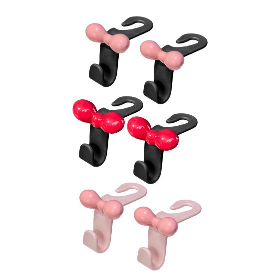 2Pcs Car Hook Lightweight Trunk Seat Button Hook Hole-Free Interior Storage Hook Multi-Functional Water Cup Holder