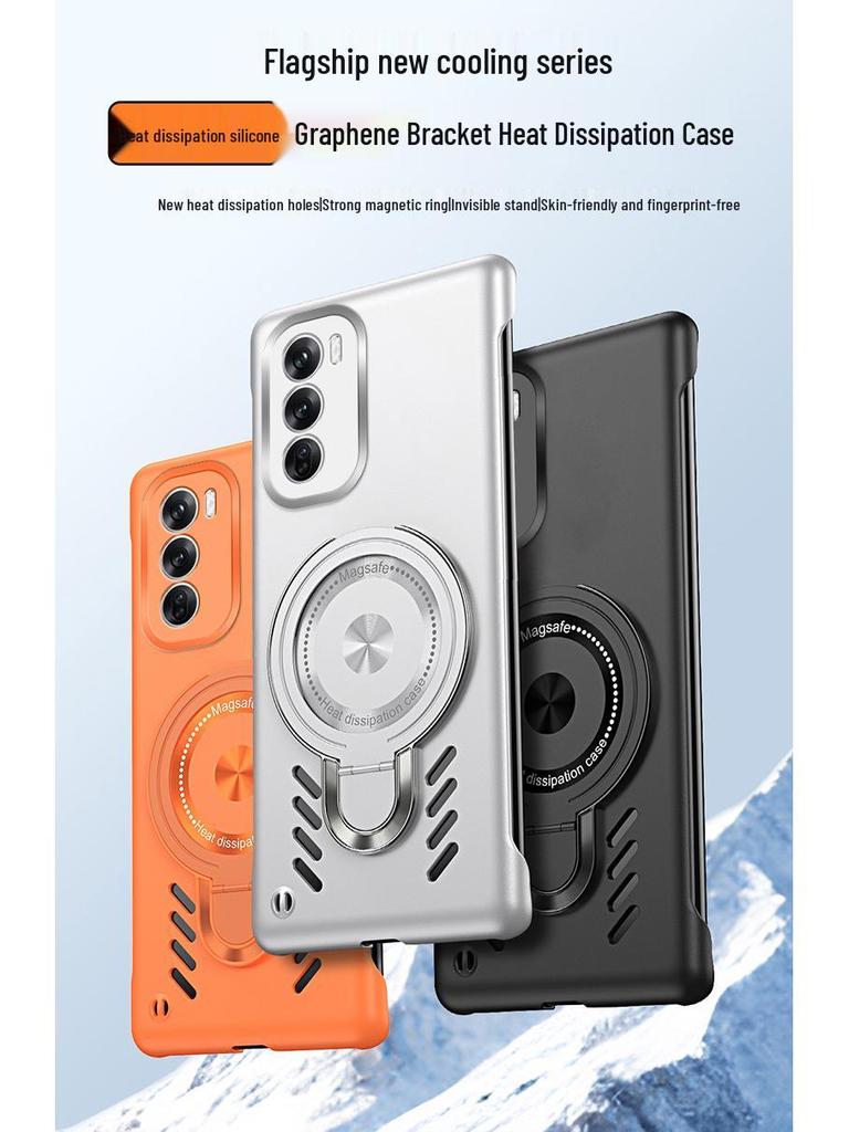 OPPO FindX9/Reno14 Phone Case: A5Pro Magnetic Heat Dissipation with Invisible Stand and GT7p Protection