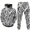Autumn Hoodies Men's Jogging Tracksuit Shiny Gradient 3D Print Casual Hoodie And Pantsuit Fashion Street Wear Creative Sets