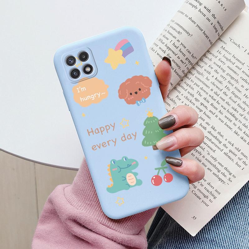 Weiche Hülle für Samsung Galaxy A22 A22S 5G Handyhülle Niedliche Blumen Schmetterling Fundas TPU Hülle für Samsung A22 A 22S Stoßstangen Hüllen