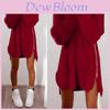 Luxurious Womens Jumper Knitted Sweaters Dress With Solid Casual Long Sleeves