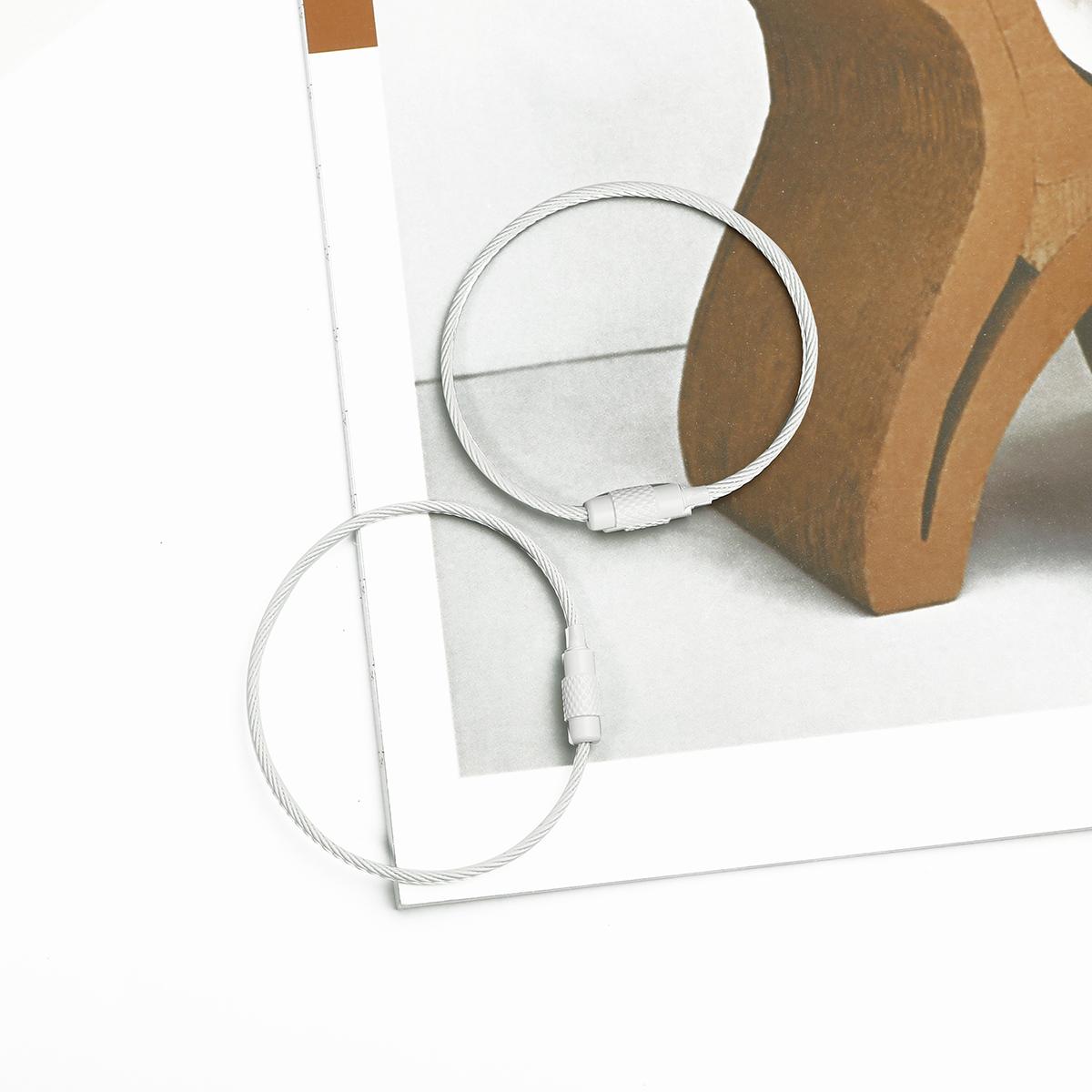 

2 шт., стальная проволока, окрашенное распылением кольцо для ключей для DIY браслета, изготовления ювелирных изделий, аксессуары для рукоделия 50mm 2pcs белый