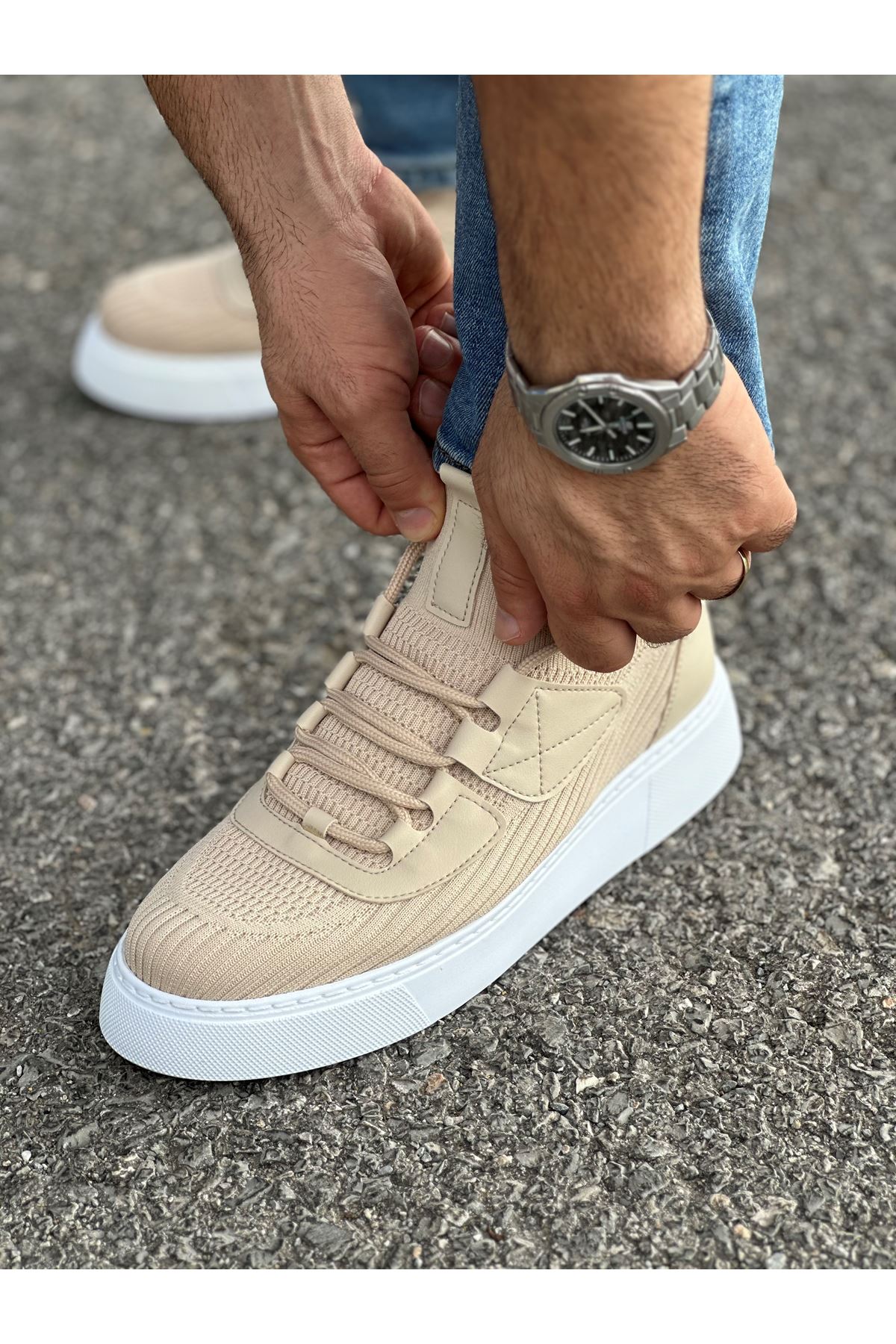 

CHEKİCH New Collection CH2425 Men Shoe White Black Brown Tan 42