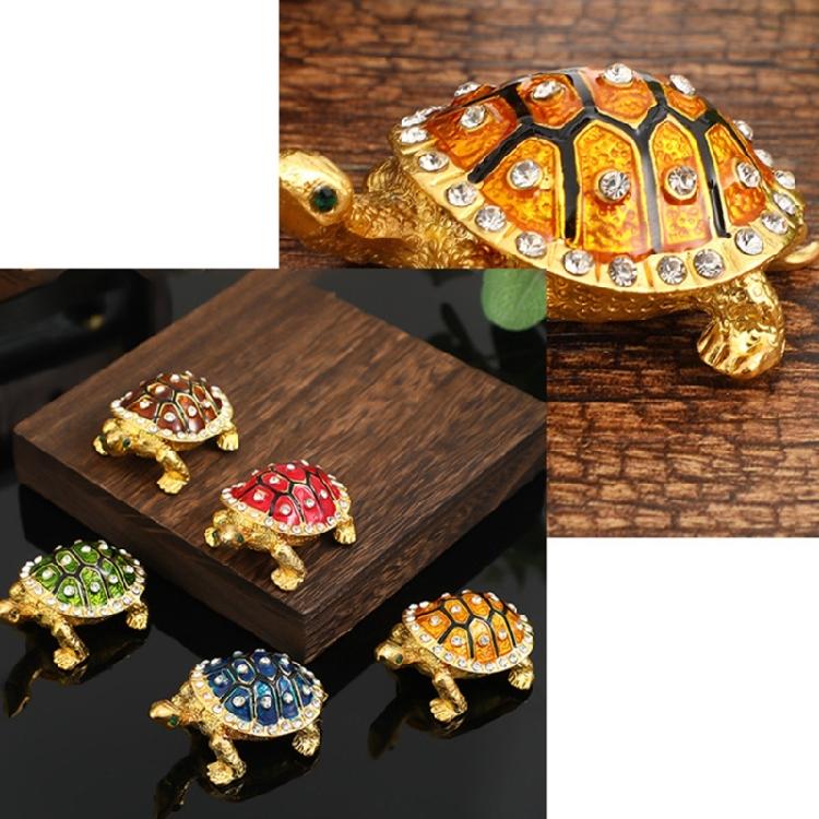 Artistic Turtles Jewelry Organizers Metal Crafted Decorative Container For Necklaces Rings Tabletop Display