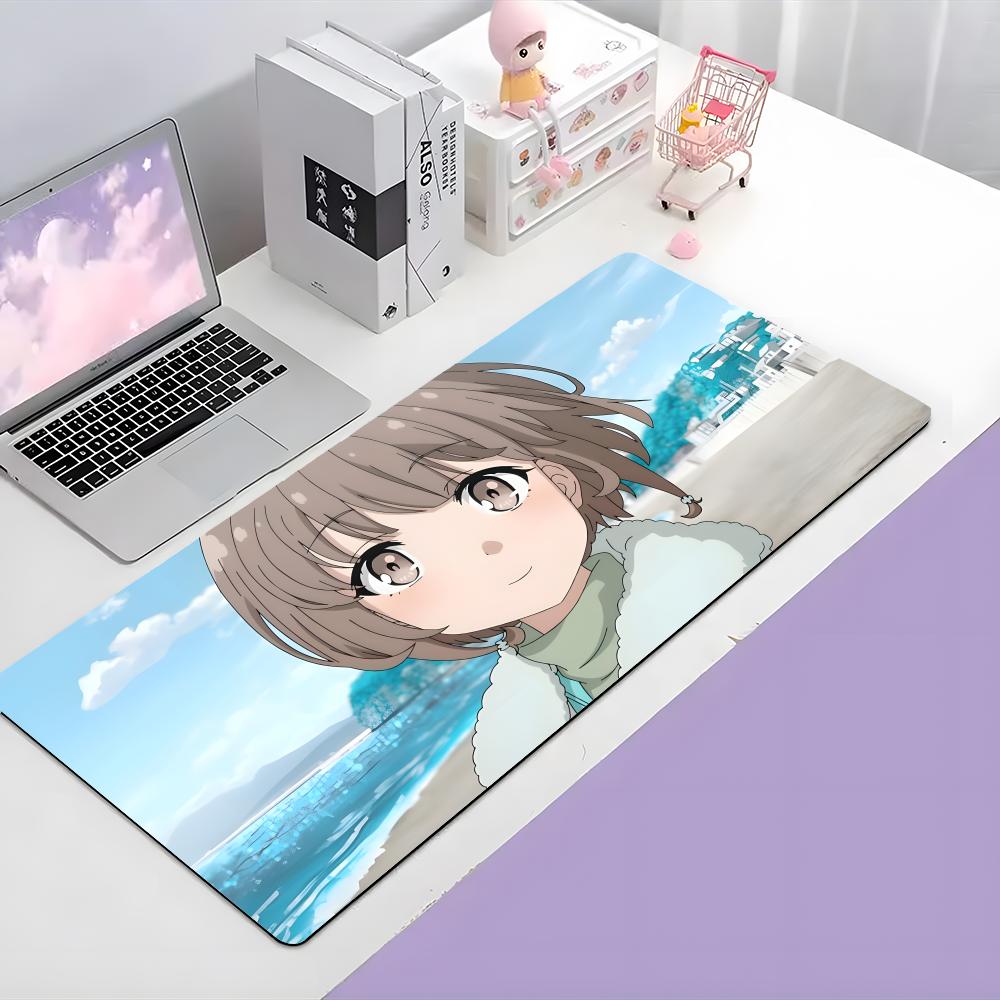 Anime Rrascal Does Not Dream Of A Dreaming Girl Mouse Pad Large Gaming Mousepad With Thick Stitched Edge Nonslip Desk Mat