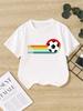 Youngsters Summer Cartoon Corlorful Print TShirt  Breathable Crew Neck Tee for Boys Girls  Short Sleeve Top Summer Clothing