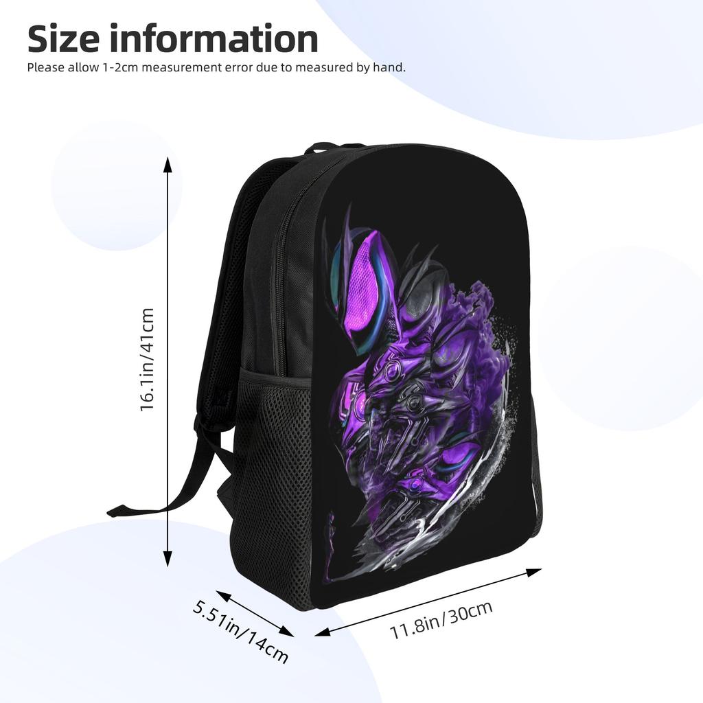Custom Kamen Riders Backpack Women Men Casual Bookbag for School College Anime Bags
