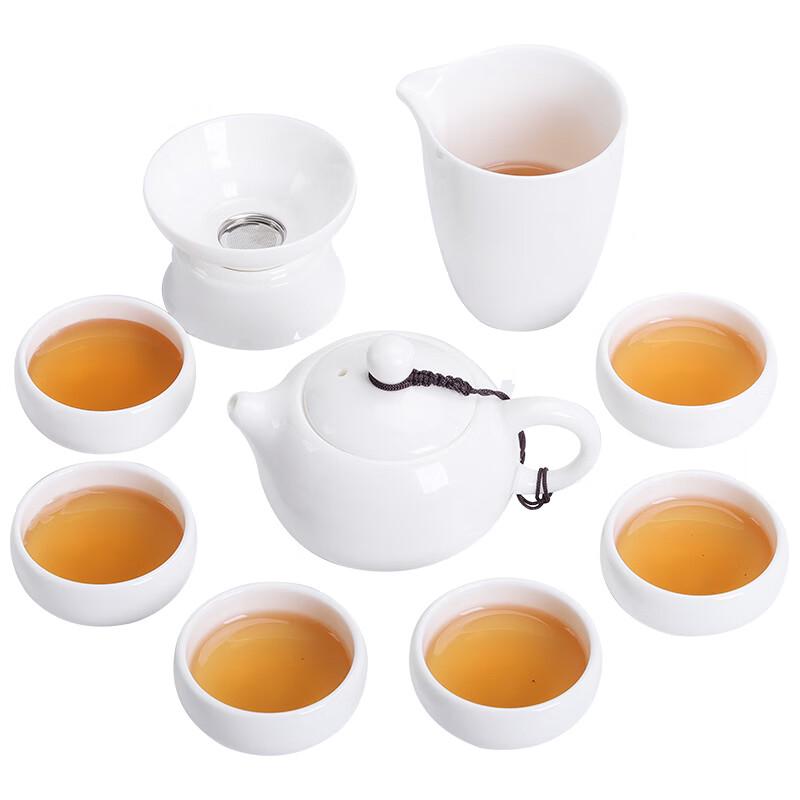 Mutton Fat Jade Ceramic Tea Set