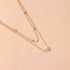 European and American Jewelry, Simple Love Multi-layer Collarbone Chain, Personalized Fashion and Versatile Temperament Peach Heart Necklace Women