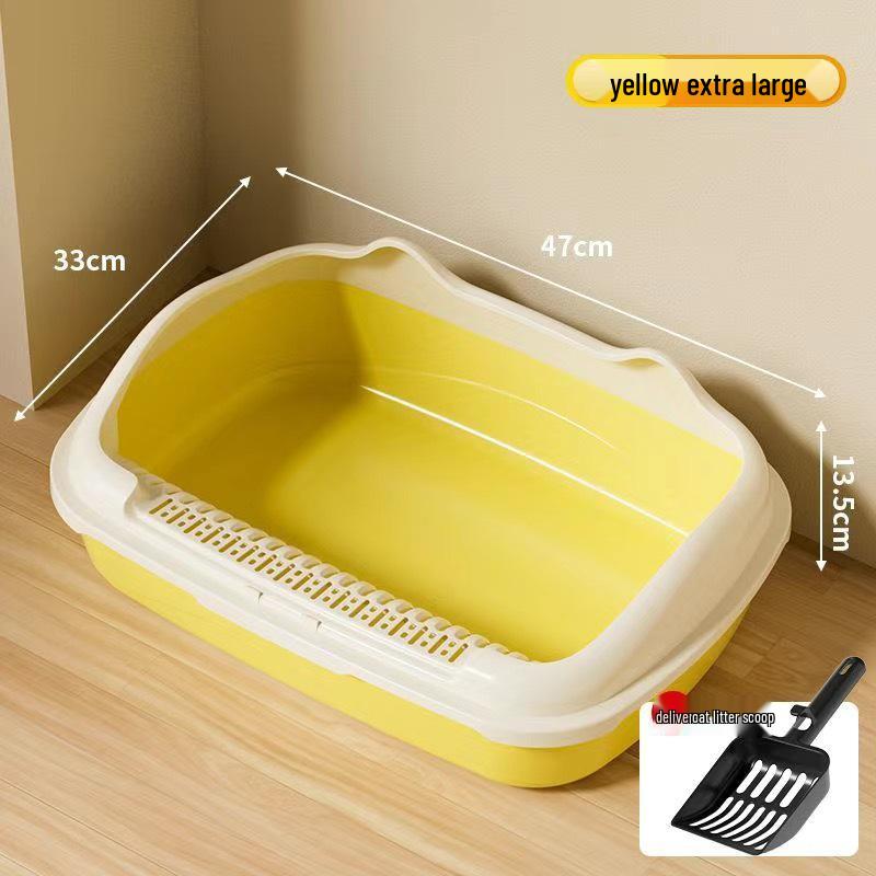 

Надвеликий напівзакритий котячий туалет: Протипісковий, Ідеальний для кошенят, Міжнародні котячі товари Durable Shatterproof