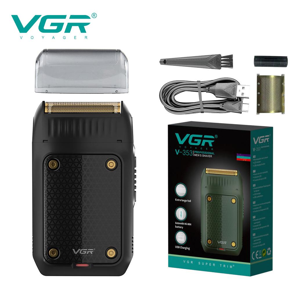VGR V-353 Mini Shaver for Men with Reciprocating Blade Head USB Charging Hair Trimming Machine Whitening Device Portable Groomin
