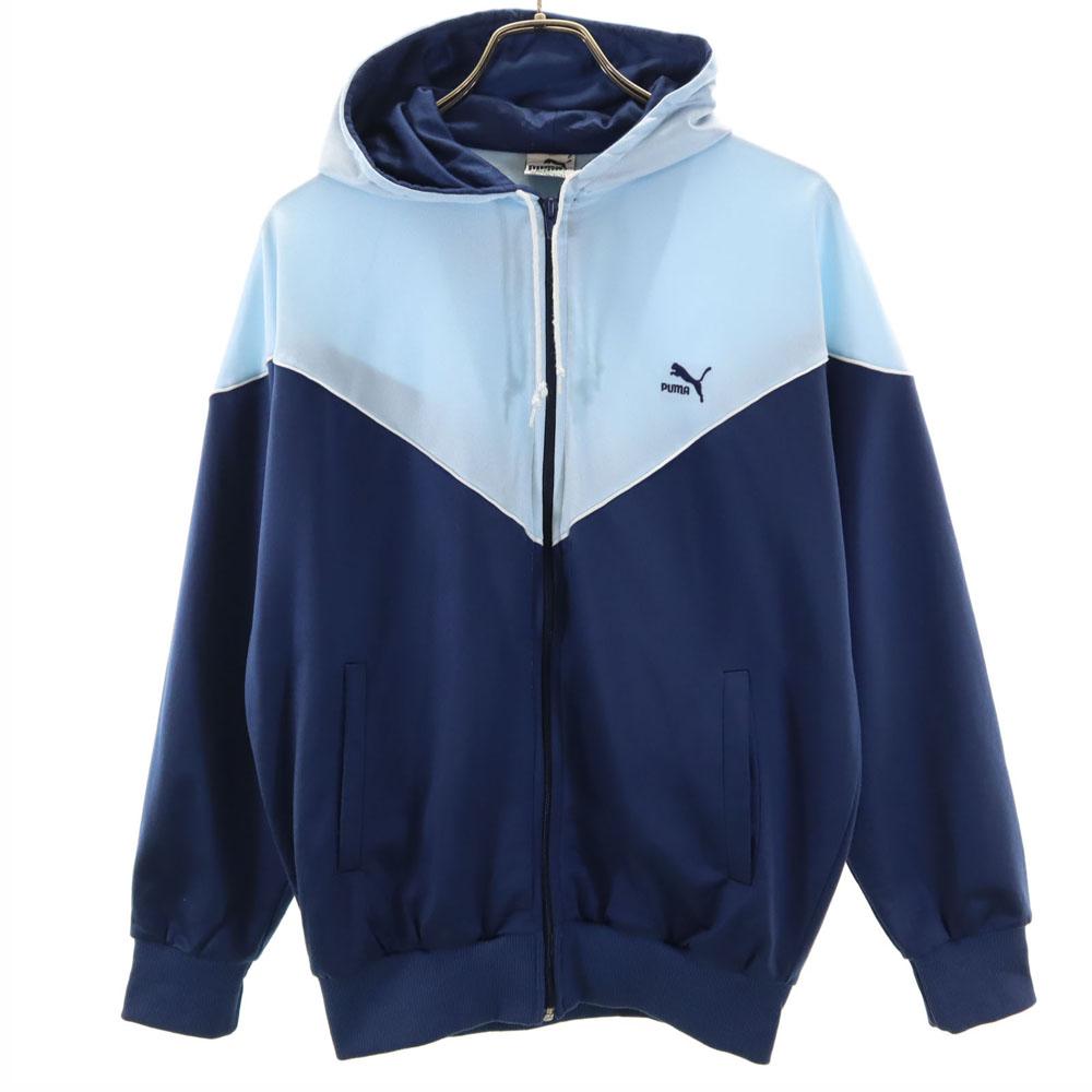 

PUMA 80s 90s Old Long sleeve Jersey Zip hoodie 4 Navy other Men s Used