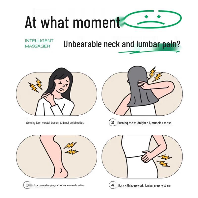 GRAMEI Multi-functional Shiatsu Massage Pillow with Heat