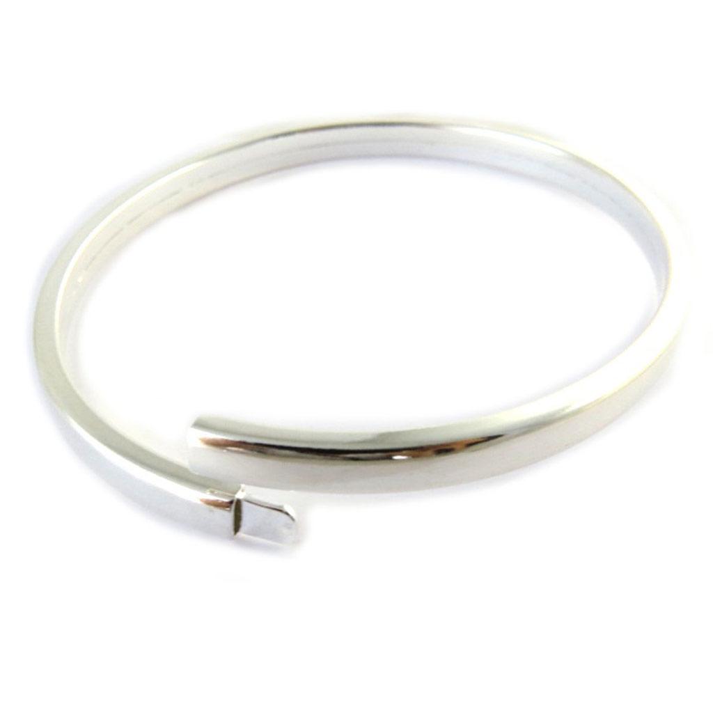 Les Trésors De Lily [N7277] - Silver Bracelet 'Half-Jonc' - 60 Mm 5 Mm