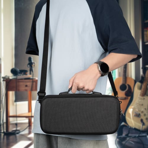 Geekria Audio Interface Carrying Case Compatible with Zoom LiveTrak L6/L6 Digital Mixer, EVA Hardshell Portable Travel Bag (Dark Gray)