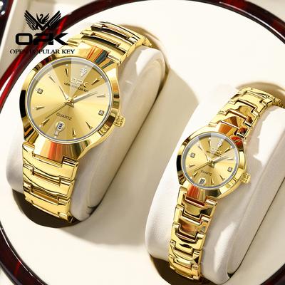 Paaruhr Klassisch Mode Wasserdicht Leuchtend Quarz Armband Luxus Datum Woche Herren und Damen Paaruhren