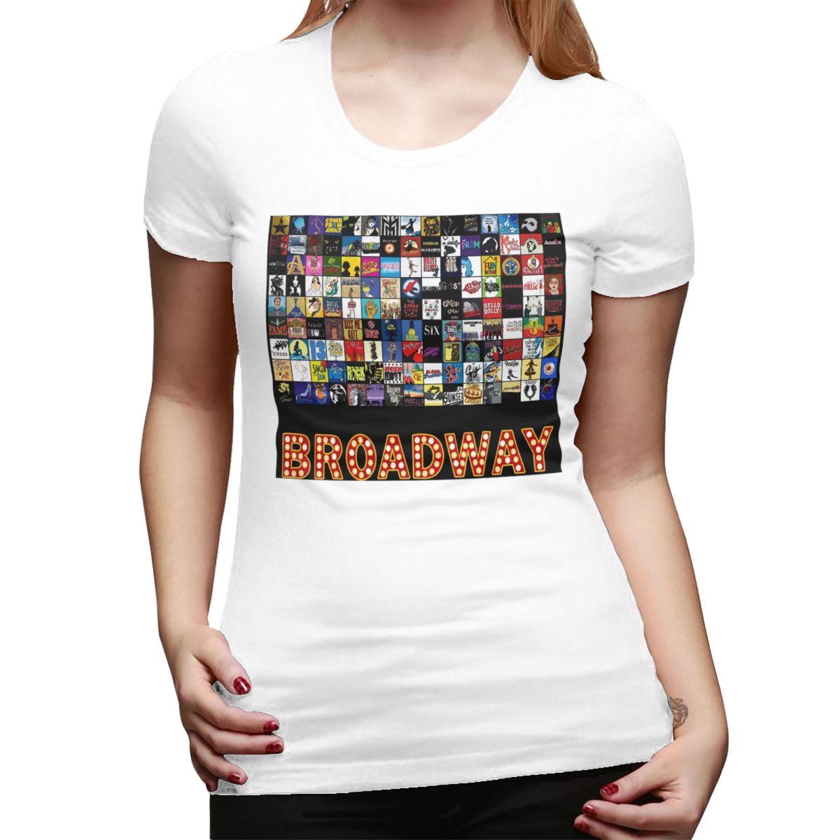 

Broadway Musical Theatre Logos Hand Drawn TShirt for Women ONeck Streetwear T Shirts Womens Tees Short Summer Clothes Tops S