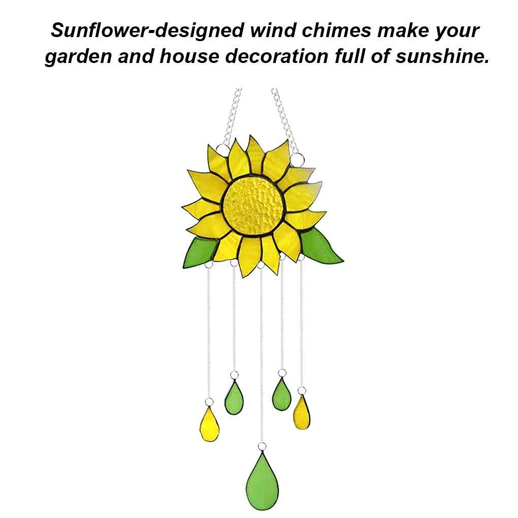 Wind Bell Alloy Wind Chime Epoxy Hanging Craft Decoration Windbell for Home Garden