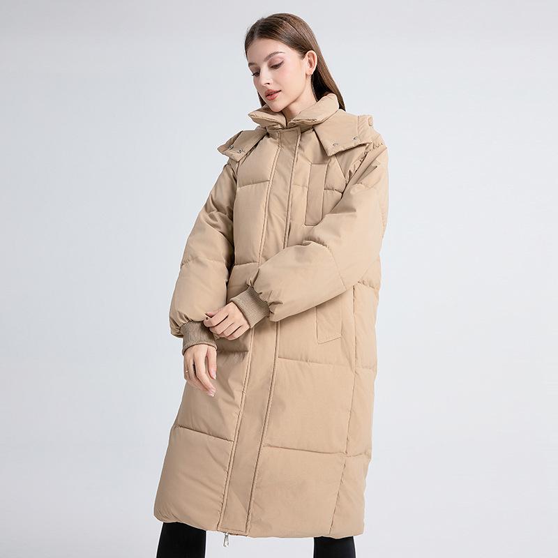 Women's Korean Style Knee-Length Cotton-Padded Winter Jacket - Loose, Thickened Coat