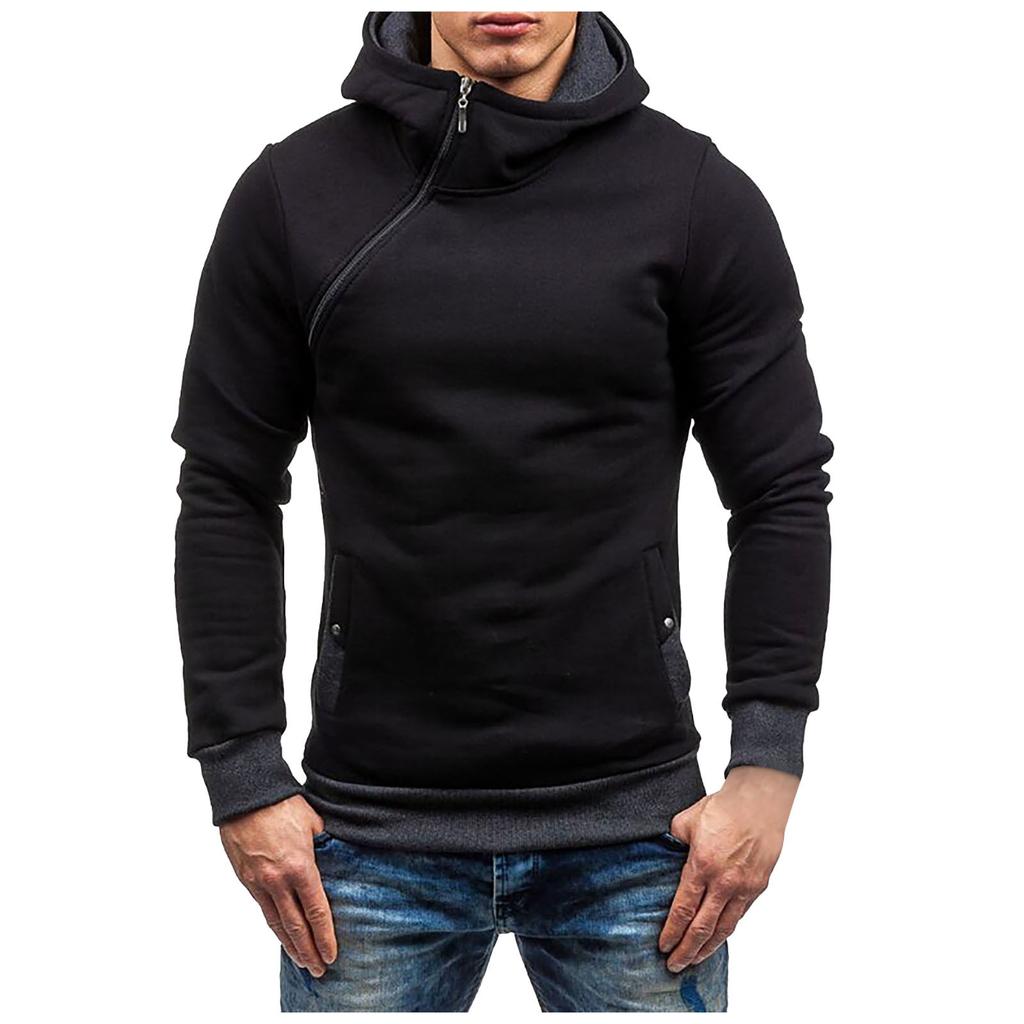 Men's Casual Camouflage Sports Sweatshirt Long Sleeve Zipper Hooded Jacket Coat