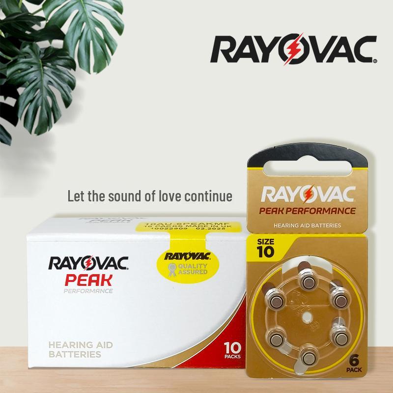 Rayovac A10 Zinc-Air Hearing Aid Battery - Original UK Import