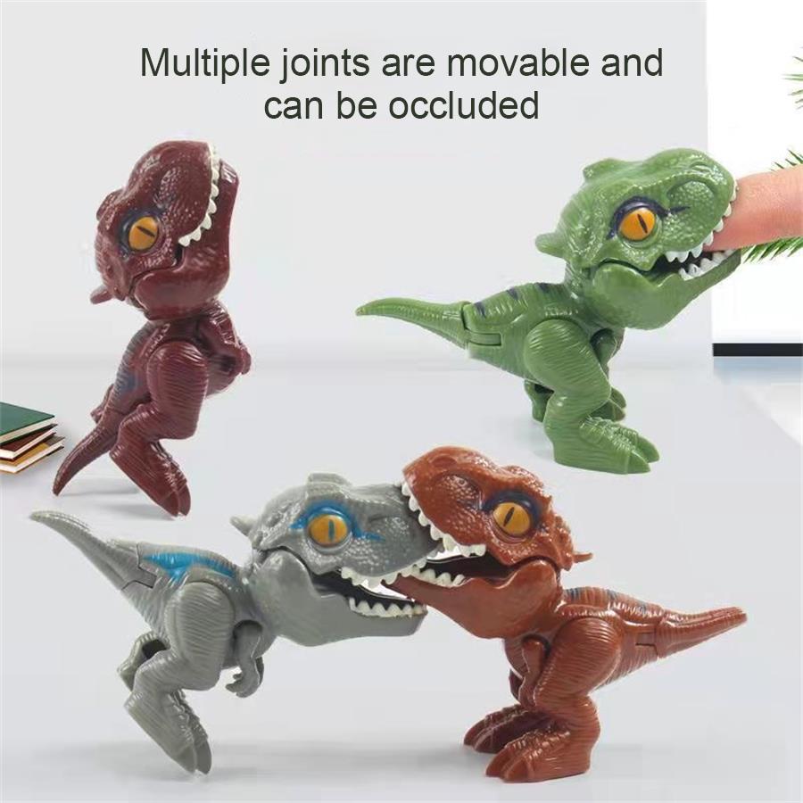 5-20PCS Finger-biting Mini Toys Jurassic Dinosaur Park Backpack Pendant Snap Squad T-rex Dino Bite Limbs Movable Capsule Novelty