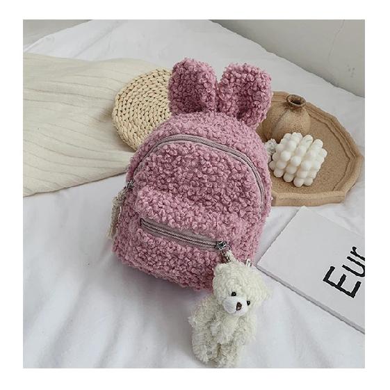 Children Backpack Students Class Bags for Girls Winter Cute Cartoon Plush Backpack Mother Kids Little Bear Bag Mochila Infantil