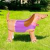 Large Size 4D Dinosaur Dog Cat Standing Foil Balloons Animals Walking Balloon With Wheel For Kids Birthday Party Decoration