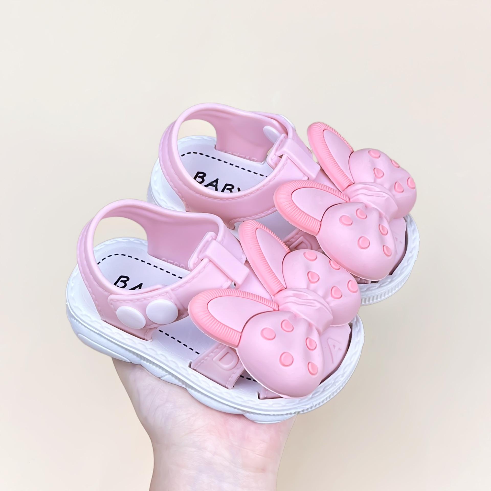 

Girls Bowknot Closed-Toe Shoes Summer New Style Princess Baby Children s Sandals 16-20Code（No free shipp