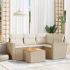 VidaXL Garden Lounge Set with Cushions 5 Pcs Beige Braided Resin 3224105