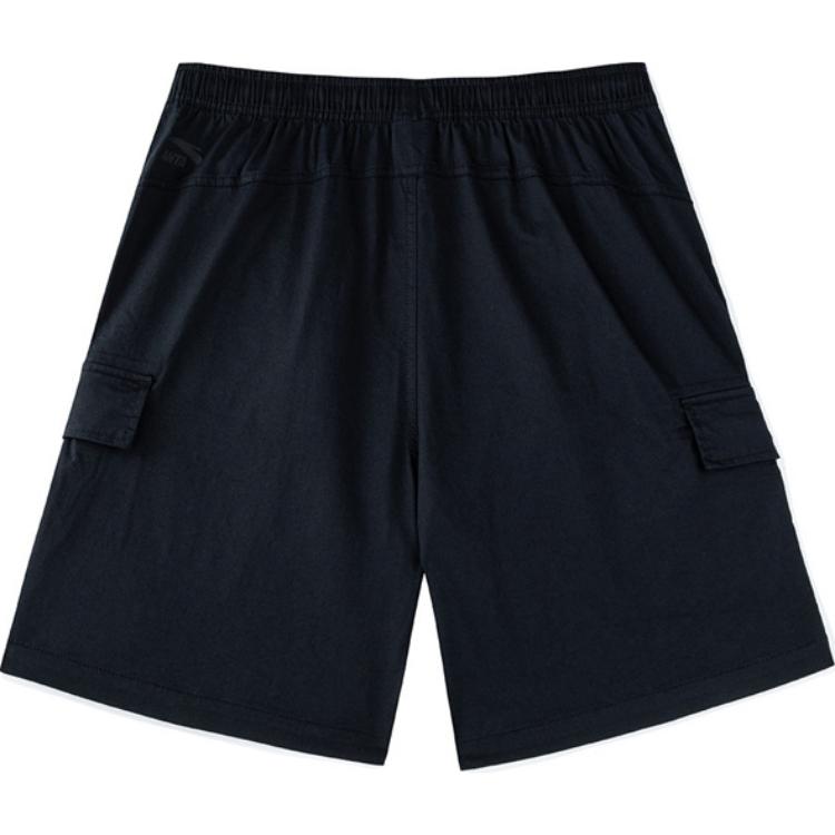 Anta Breathable Comfortable Woven Elastic Five-Point Sports Shorts Unisex shorts Black 172238523