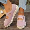 Fashion 2025 Summer New Knitted Flat Bottom Women's Single Shoe Fashionable Lightweight Single Shoes for Women Breathable Women Shoes