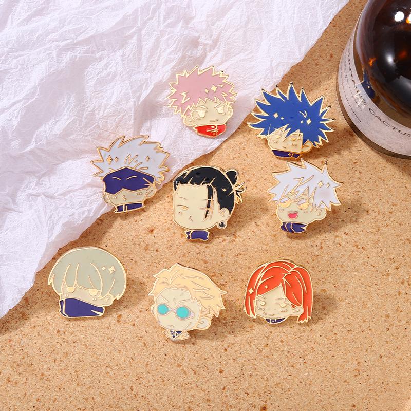3-6pcs/Set Anime Collection Enamel Pins Custom Cartoon Character Brooch Lapel Badge Cute Jewelry Gift for Fans