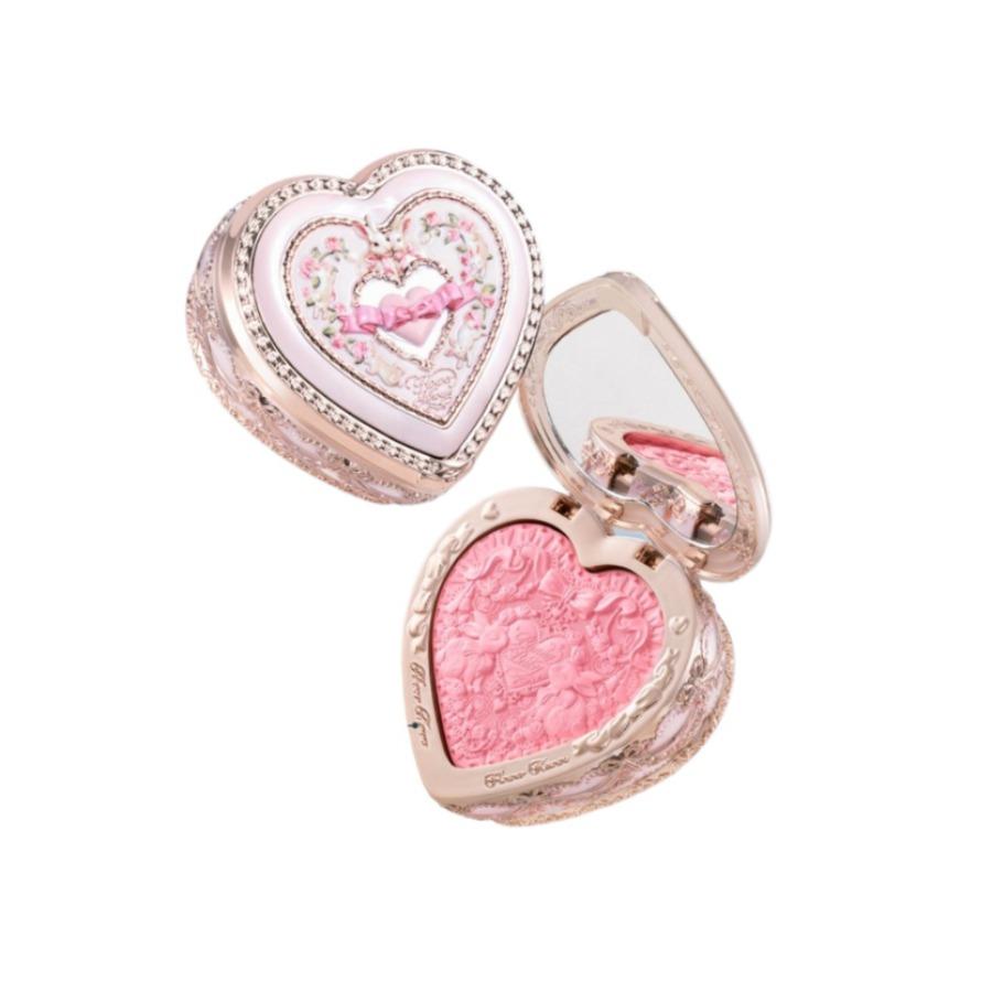 Flowerknows Bunny Garden Rose Blush Powder Blusher For Cheeks,Cruelty Free Long Lasting,Contour Face for A Natural Matte Finish