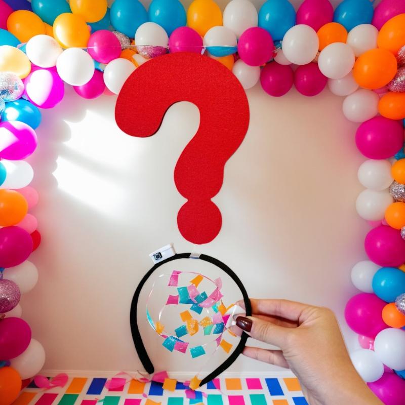 Jedinečná čelenka se šipkovým světlem Zábavná čelenka s otazníkem Vánoční drobnosti Dívčí pokrývka hlavy Sváteční obruč do vlasů Kostýmová ozdoba hlavy