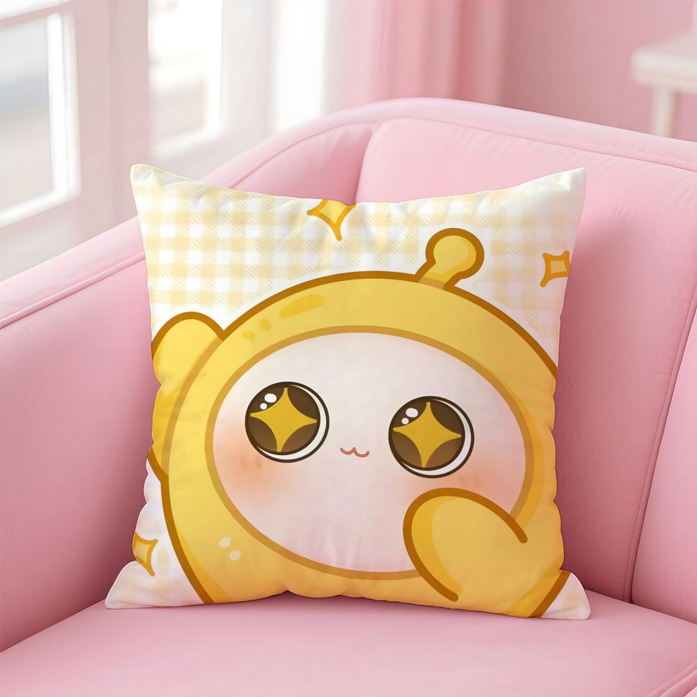 EEggy Party Cushion Cover Pillow Case Soft Friendly Fabric Concealed Zipper