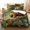 Double 228X228Cm Bedding Set Bedroom King Print Animal Wolf, Tiger,Lion,Rhinoceros Home Textile Teen Boy Girl Duvet Cover Set