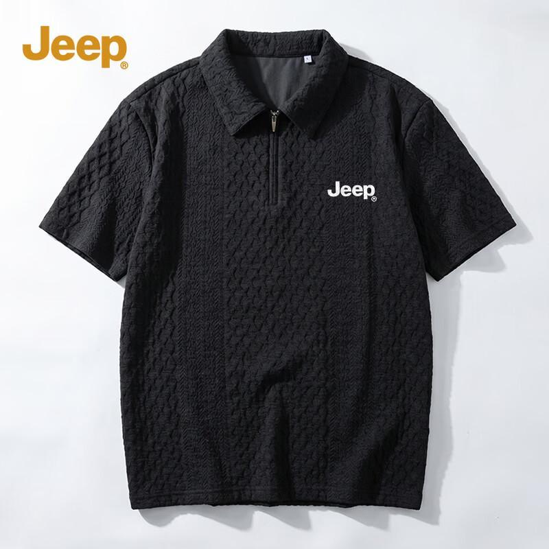 JEEP Men s Casual Half-Zip Polo Shirt 2XL