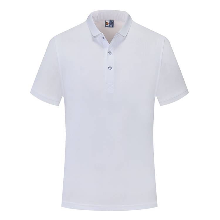 HBT 609  200G cotton pique secondary collar lapel polo shirt