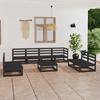 Day and Night - Day and Night Garden Furniture Set 9 Pieces Black Pine Wood