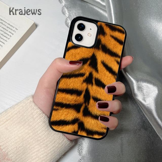 ANIMAL Tiger PRINT SKIN soft Phone Case Cover For iPhone 17 Air 16 15 14 plus 12 13 pro max coque Shell Fundas
