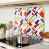 Multifunctional Decorative Tempered Glass Kitchen Boards Abstraction 2X30X52 Cm