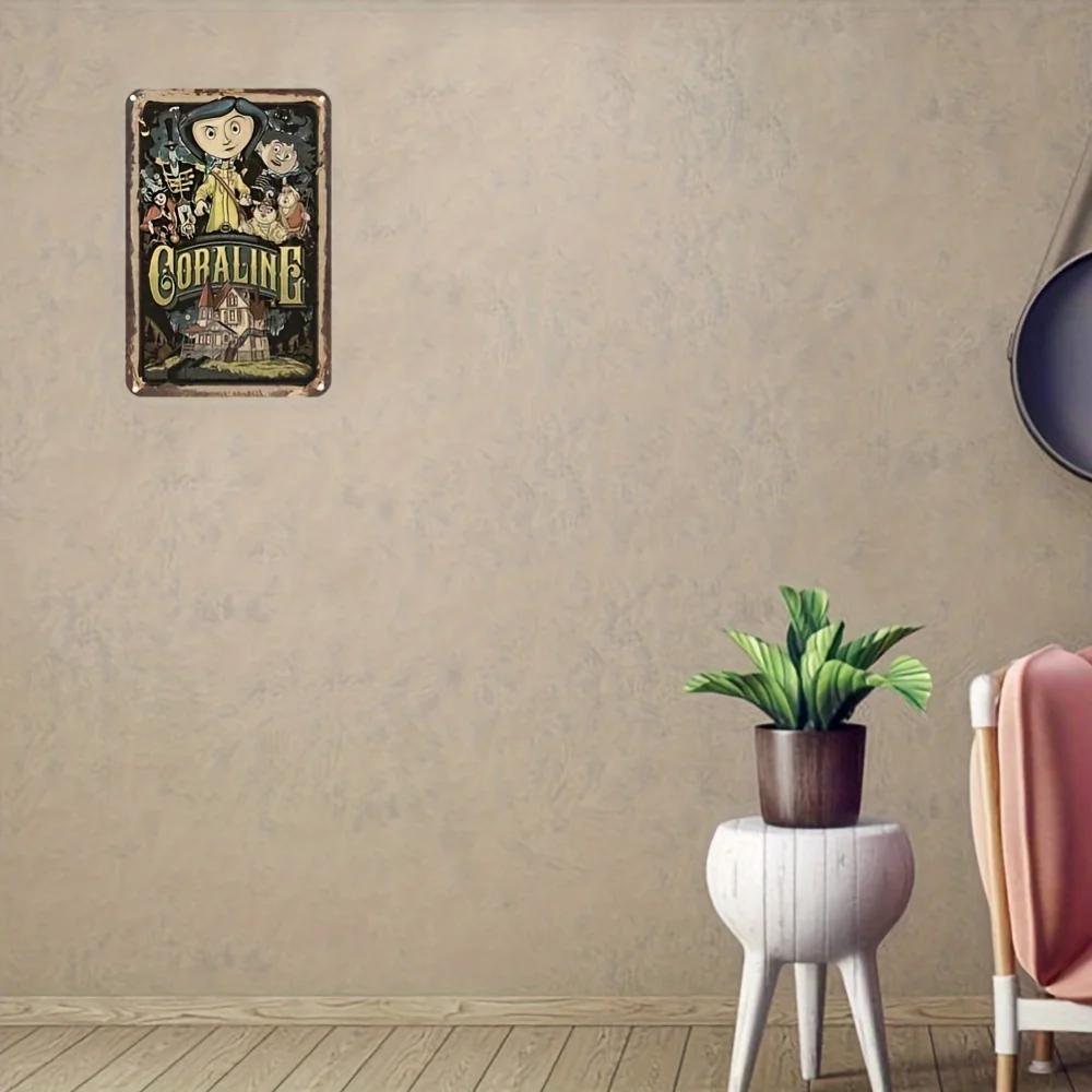 Анимационный фильм «Кэролайн» Винтажный металлический знак — фото 3