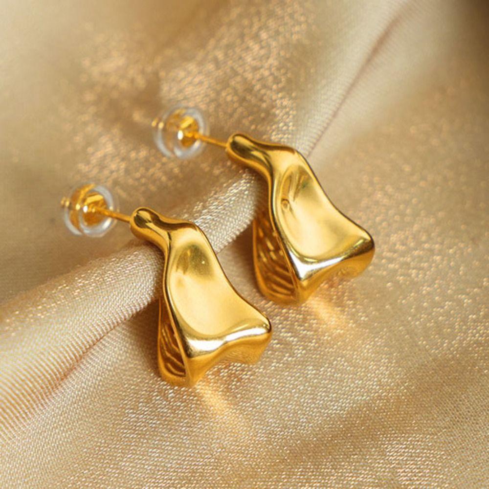 

Fashion Earring Jewelry 18K Gold Plated Women Jewelry Niche Geometric Earrings Birthday Gift срібний