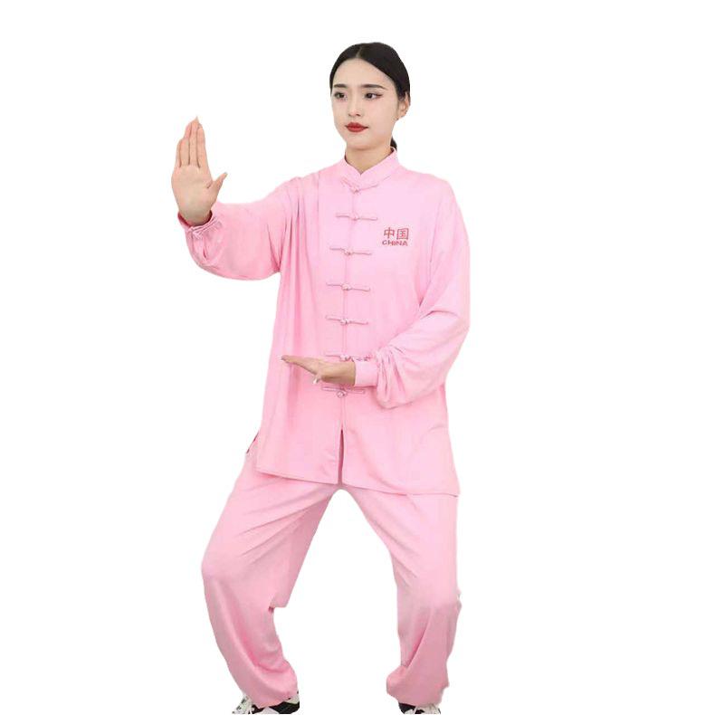 High-End Milk Silk Tai Chi Suit Set for Women and Men - Spring To Autumn Wushu Performance Outfit, Chinese Style